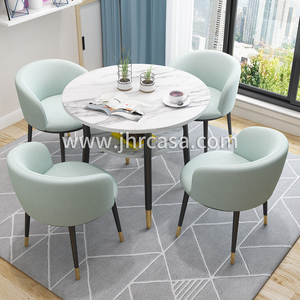 Modern Smart Double-deck <b>Dining</b> <b>Table</b> Chairs <b>4</b> Seat Room MDF Marble <b>Round</b> and <b>Sets</b> N2104 <b>Dining</b> <b>Table</b> <b>Set</b> N2104 - Product Image 4