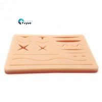 Almohadilla de Práctica de Sutura Cutánea Multivía, Módulo de Entrenamiento de Silicona para Práctica de Habilidades de Sutura, Uso en Enseñanza y Formación