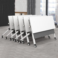 HYZ-298X Ensemble table et chaises pliantes pour formation, table de conférence mobile et combinable, bureau de formation multifonctionnel et long, pour l'éducation