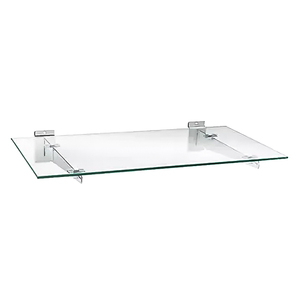 Tempered Glass Bathroom Shelf Aluminum Storage Rack Rectangular 30 40 50cm 1 Tier Silver Sand Sprayed Wall Mounted - 13 - View #7