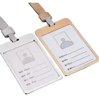 Заводская оптовая продажа набор рабочих карт из алюминиевого сплава именной шнурок для сотрудника бейдж держатель для ID карт