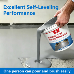 Peinture de sol autolissante époxy sans solvant de haute qualité, résistante à l'usure, revêtement brillant pour usine, atelier, parking - Product Image 2