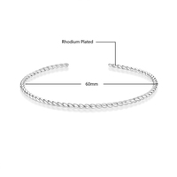 Bracelet minimaliste en argent sterling 925 avec câble torsadé pour hommes et femmes