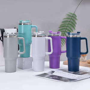 Offre Spéciale – Gobelet Isotherme en Acier Inoxydable 40oz à Double Paroi avec Poignée et Paille, Finition Poudrée, Design Moderne, Maintien Thermique 6-12 Heures – Cadeaux d'Affaires - Product Image 4