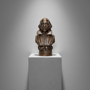 Estatua de Figura Personalizada, Busto Clásico de Bronce de William <span class=keywords><strong>Shakespeare</strong></span>, Escultura Decorativa Literaria para Biblioteca, Estudio, Oficina, Arte de Colección - Product Image 3