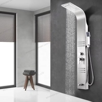 Robinets thermostatiques haute pression salle de bain panneau mural tour de douche massage et jet motif de pulvérisation pour hôtels