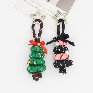 Porte-clés de Noël en corde de polyester tressée Huayang, fait main pour sacs, tasses et Little Red Book - Product Image 4
