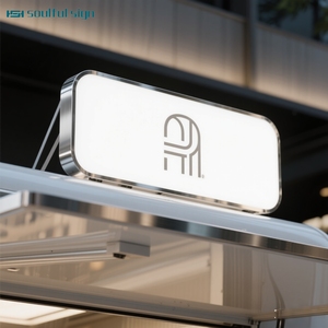 Letrero Publicitario para Restaurante de Comida Rápida, Caja de Luz LED Luminosa, Brillo Uniforme, Aleación de Aluminio, Acero Inoxidable, Decoración para Centros Comerciales - Product Image 2