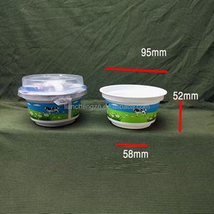 Pot à <span class=keywords><strong>yaourt</strong></span> en PP <span class=keywords><strong>de</strong></span> 250 ml avec <span class=keywords><strong>couvercle</strong></span> en aluminium et cuillère à <span class=keywords><strong>yaourt</strong></span> en plastique, gobelet à <span class=keywords><strong>yaourt</strong></span> en plastique imprimé sur mesure - Product Image 4