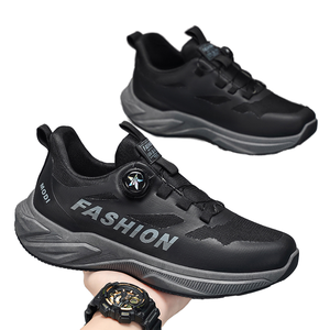 Nouvelles Chaussures de Sport d'Été pour Hommes en Maille avec Bouton Rotatif, Semelle Souple, Amorti et Soutien de la Voûte Plantaire, Ultra-légères, Décontractées pour Étudiants - Product Image 1