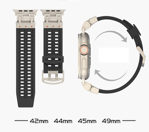Nouveau bracelet de montre en silicone étanche au design innovant pour Apple Watch Ultra 2 49mm, Series 10 11 46mm, bracelet de montre en silicone Mecha Charm - Product Image 3
