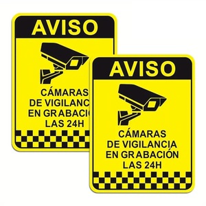 Etiqueta Adhesiva de Advertencia de Monitoreo en Español las 24 Horas, No Entrar de Forma Ilícita, Adhesivo Fuerte de PVC, Uso Agrícola - Product Image 5