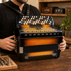 Accordéon professionnel à boutons 41K80BS pour spectacle en direct avec lamelles italiennes, fabriqué par Bayan - Product Image 3