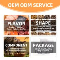 Aliments secs pour chats OEM en gros, sans céréales, lyophilisés, poulet et saumon, qualité supérieure, nutritifs et sains