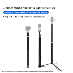 Palo de Selfie Universal DARYOO de Fibra de Carbono de 3 Metros, Palo de Selfie Portátil y Ligero para Accesorios de Cámaras Deportivas Universales - Product Image 2