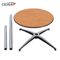 Nouveaux produits, Table de Cocktail sur socle rond en Faux bois, acier inoxydable, 30 pouces, offre spéciale