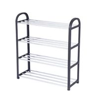 Vente chaude pliable pas cher étagère à chaussures vêtements Portable 4 niveaux 4 couches supports mentaux pour l'entrée du salon
