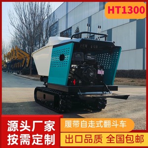 Transporteur sur chenilles portatif, camion benne hydraulique autopropulsé 1-10t Diesel 150-250ch Transmission manuelle - Product Image 4