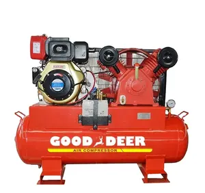 Whole Sale China Factory Supply 10hp Diesel Portable Piston Air Compressor,115psi With Handle And Wheels