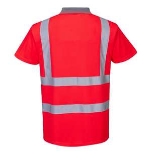 PORTWEST - S477RERM Polo rojo de manga corta Hi-vis-EAN 5036108201112 ROPA DE TRABAJO DE 2017 - Product Image 2