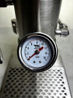 Machine à expresso portable à levier manuel, compatible cuisinière et flamme, avec double chaudière