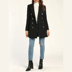 Custom 2024 Fashionable New Custom Slim Fit, Brown Blazer Set Suits Lady Office Coat Long Sleeve Streamline Blazer/
