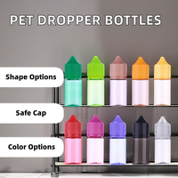 Flacons compte-gouttes en plastique PET HOT V3 10ml 20ml 30ml 60ml 100ml Jus d'huile essentielle pour pompe de lavage Type d'étanchéité