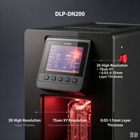 Printer 3D DLP DN200 Industri Baru Ukuran Cetak 192*108*120mm Sumber Cahaya 2K 405nm untuk Pencetakan Model Gigi, Perhiasan, Medis, dan Mainan