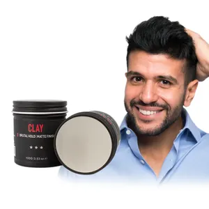 Customized Private Label Wave Pomade For Men High Capacity Hair Styling Strong Hold Natural Beeswax Hair Wax Clay