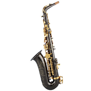 <span class=keywords><strong>Saxophone</strong></span> <span class=keywords><strong>alto</strong></span> à corps nickelé noir et clés laquées or, <span class=keywords><strong>prix</strong></span> d'usine - Product Image 2