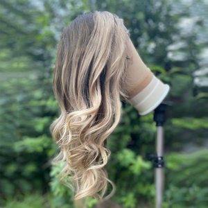 Peluca con encaje frontal sin pegamento, cabello humano 100% HD 13x6, 14 pulgadas, marrón <span class=keywords><strong>oscuro</strong></span>, <span class=keywords><strong>rubio</strong></span> <span class=keywords><strong>ceniza</strong></span>, <span class=keywords><strong>Balayage</strong></span>, ondulado - Product Image 2