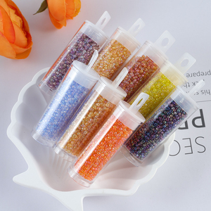Cuentas de semillas de cristal de colores brillantes y arcoíris transparentes 11/0 cuentas de semillas redondas de Rocailles de alta calidad de 2mm - Product Image 3