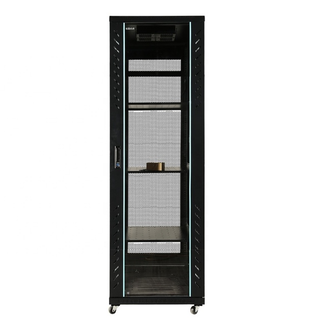 Factory OEM Server Rack Network Cabinets Server Rack Cabinet 42U Metal Hebei Tempered Glass Door Stock SPCC Cold Rolled Steel