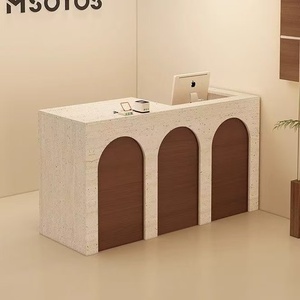 Mostrador de caja para tienda de ropa, estilo francés vintage, mostrador para tienda de ropa femenina, mesa de mostrador para salón de uñas, mostrador para salón de belleza - Product Image 2