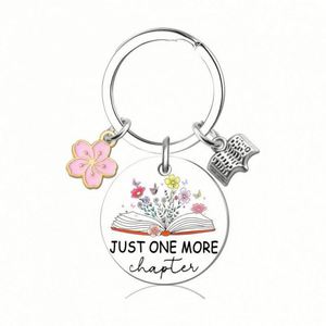 Cute Funny Metal Book Keychain Enamel Key Chains Women Men Readers Book Lovers Gifts Pendant Friendship Keyring Bookish Keychain - Product Image 1