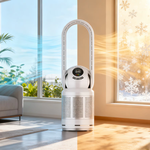 Ventilador sin aspas con <span class=keywords><strong>iones</strong></span> negativos <span class=keywords><strong>de</strong></span> oxígeno Hepa 13, ventilador eléctrico frío y caliente, <span class=keywords><strong>purificador</strong></span> <span class=keywords><strong>de</strong></span> <span class=keywords><strong>aire</strong></span> PM2.5, Monitor <span class=keywords><strong>de</strong></span> calidad del <span class=keywords><strong>aire</strong></span> - Product Image 2