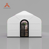 Kawagebo Kamp (KK) 4.2m X 3.9m X 3m Maison de type cabine préfabriquée extérieure géodésique en polystyrène PC de type carré Star Room