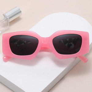 Xsy Women Pink Irregular Polygon Sunglasses UV400 PC Frame <b>Sunscreen</b> Type 3 - Product Image 3