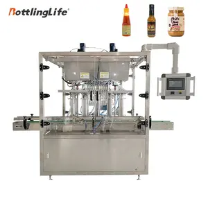 Automatic food industry applied glass bottle olive oil filling machine piston honey filling machine filler
