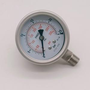 Todo o aço inoxidável resistente à corrosão e à temperatura 316SS Manômetro Óleo Enchido Manômetro de Pressão de 4 Polegadas - Product Image 2