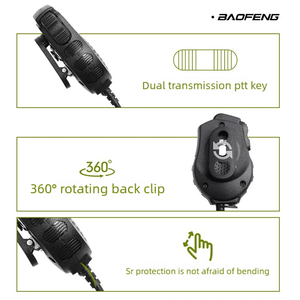 Micrófono de Mano OEM <span class=keywords><strong>Baofeng</strong></span> con Doble PTT y Altavoz para <span class=keywords><strong>Walkie</strong></span> <span class=keywords><strong>Talkie</strong></span> de Doble Transmisión con Puerto K, Personalizado - Product Image 5