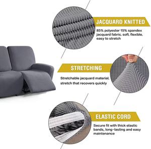 Vente en gros de housses de canapés inclinables extensibles housse de canapé de luxe 2 places 6 pièces housse de canapé inclinable en jacquard - Product Image 3