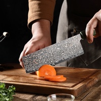 Ensemble de couteaux de chef en acier damas cuivre tricolore Santoku kiritsuke couteaux de cuisine manche en bois stabilisé octogonal