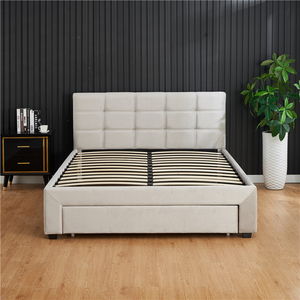 Ultima bellezza stile moderno su misura di colore facile da montare <span class=keywords><strong>singolo</strong></span> doppio formato grigio luce <span class=keywords><strong>velluto</strong></span> cassetto <span class=keywords><strong>letto</strong></span> di stoccaggio - Product Image 1