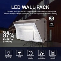 Projecteur mural LED de qualité commerciale MIC 60W 100W 120W pour la sécurité des bâtiments, extérieur, semi-couplé, ETL DLC