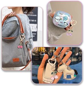 Borsa a Cuore da Ragazza Più Venduta, Simpatico Portachiavi a Ciliegia, Ciondoli Kawaii a Ciliegia <span class=keywords><strong>per</strong></span> Borsa, <span class=keywords><strong>per</strong></span> Donna, Decorazione Chiavi Auto, <span class=keywords><strong>Regali</strong></span> e Accessori - Product Image 5