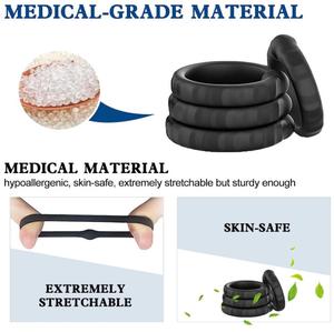 3 verschiedene Silikon männliche Vorhaut Korrektor Widerstand <span class=keywords><strong>Ring</strong></span> Verzögerung Ejakulation Penis Ringe Sexspielzeug für Männer Cockring % - Product Image 3