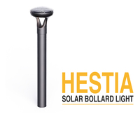 Lampadaire solaire LED en aluminium certifié CE RoHS, IP66 IK10, capteur de mouvement PIR, télécommande, angle de faisceau 120°, éclairage de jardin