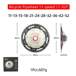 Cassetta 11 velocità per bici da strada 11-25/28/32/36/40/42/46/50/52T volano cassetta 11 velocità adatto per volano sveglia MTB/bici da strada