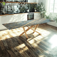 Ensemble de table à manger en pierre frittée, directement de l'usine, OEM ODM, mobilier moderne pour projets de vente en gros
